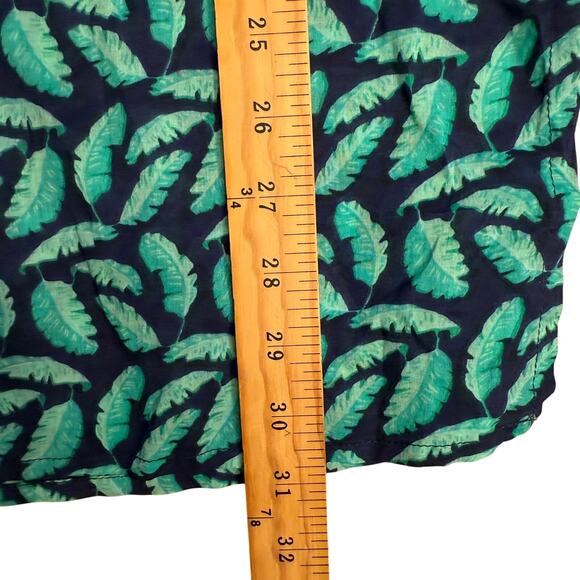 Charleston Shoe Company Swim Cover Up Cotton Leaf Print Tunic Dress Size M - Picture 7 of 9
